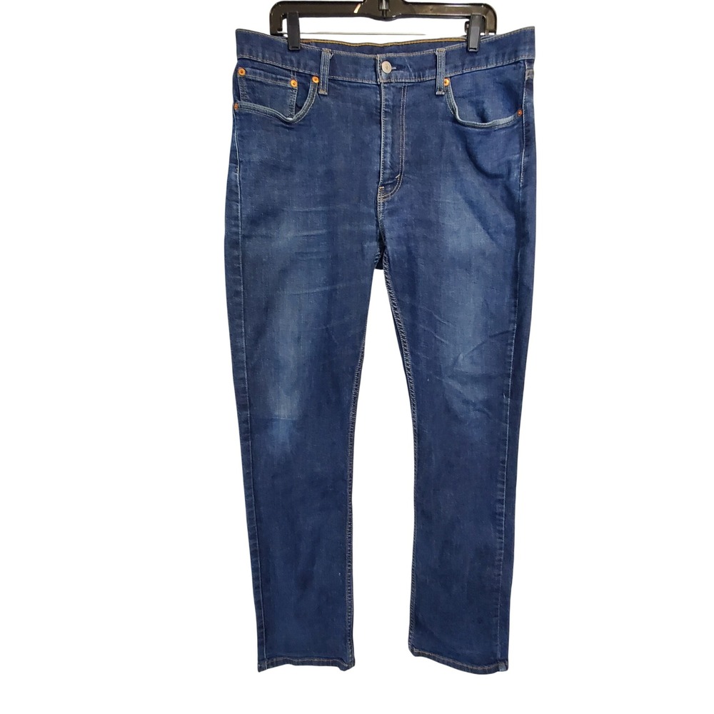 Levis 514 Straight Fit Jeans Mens 36x34 Blue Denim 00514-1325 Indigo